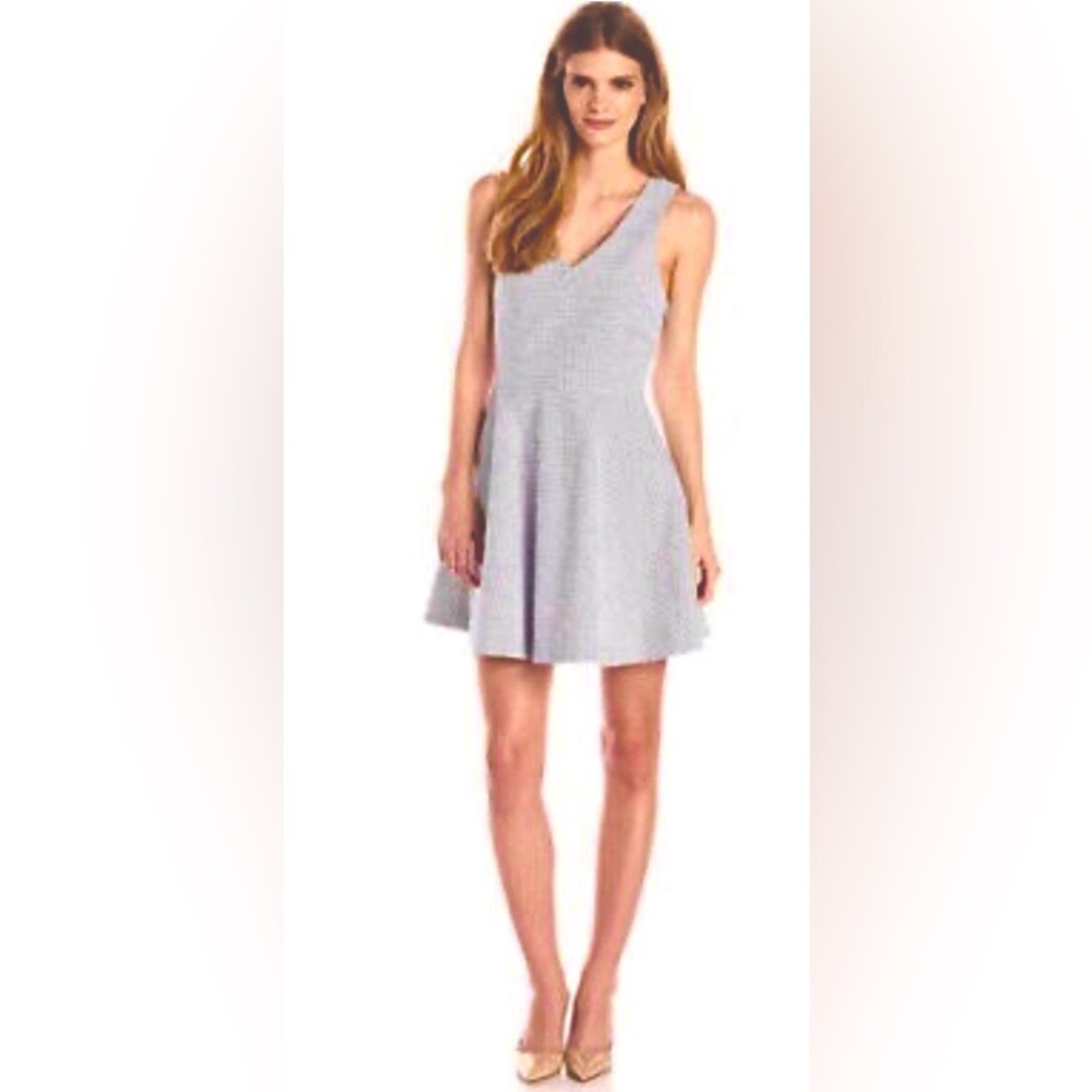 Joie Sleeveless Norton V- Neck Geo Chain Printed Fit & Flare Mini Dress
